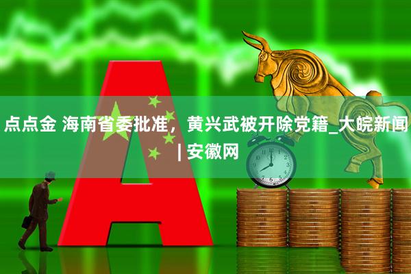 点点金 海南省委批准，黄兴武被开除党籍_大皖新闻 | 安徽网