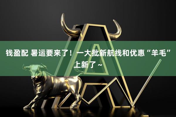 钱盈配 暑运要来了！一大批新航线和优惠“羊毛”上新了～