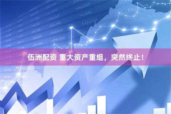 伍洲配资 重大资产重组，突然终止！
