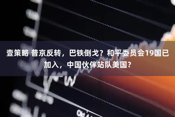 壹策略 普京反转，巴铁倒戈？和平委员会19国已加入，中国伙伴站队美国？
