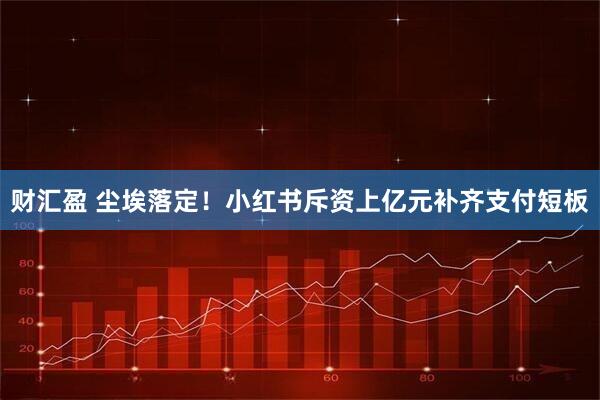 财汇盈 尘埃落定！小红书斥资上亿元补齐支付短板